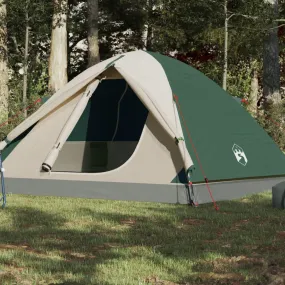 vidaXL Camping Tent Dome 3-Person Green Waterproof