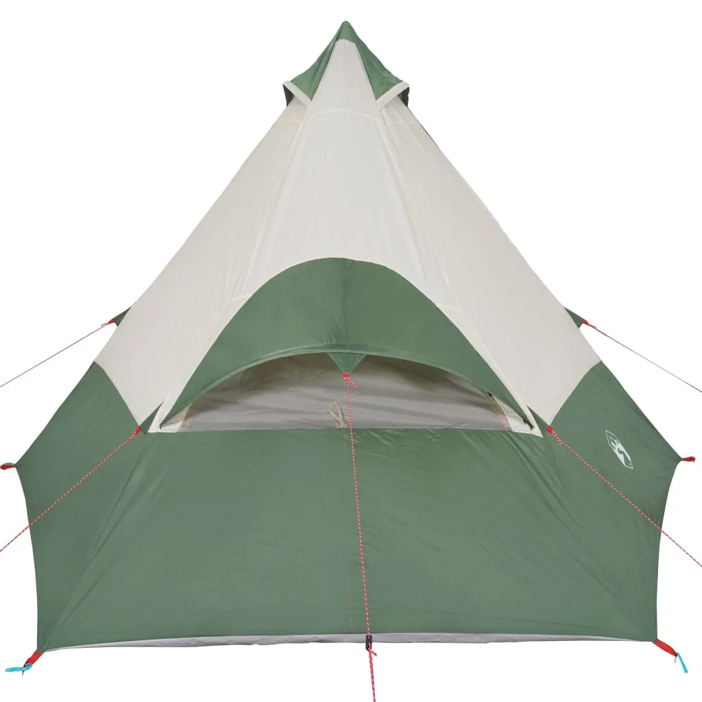 vidaXL Camping Tent Tipi 7-Person Green Waterproof