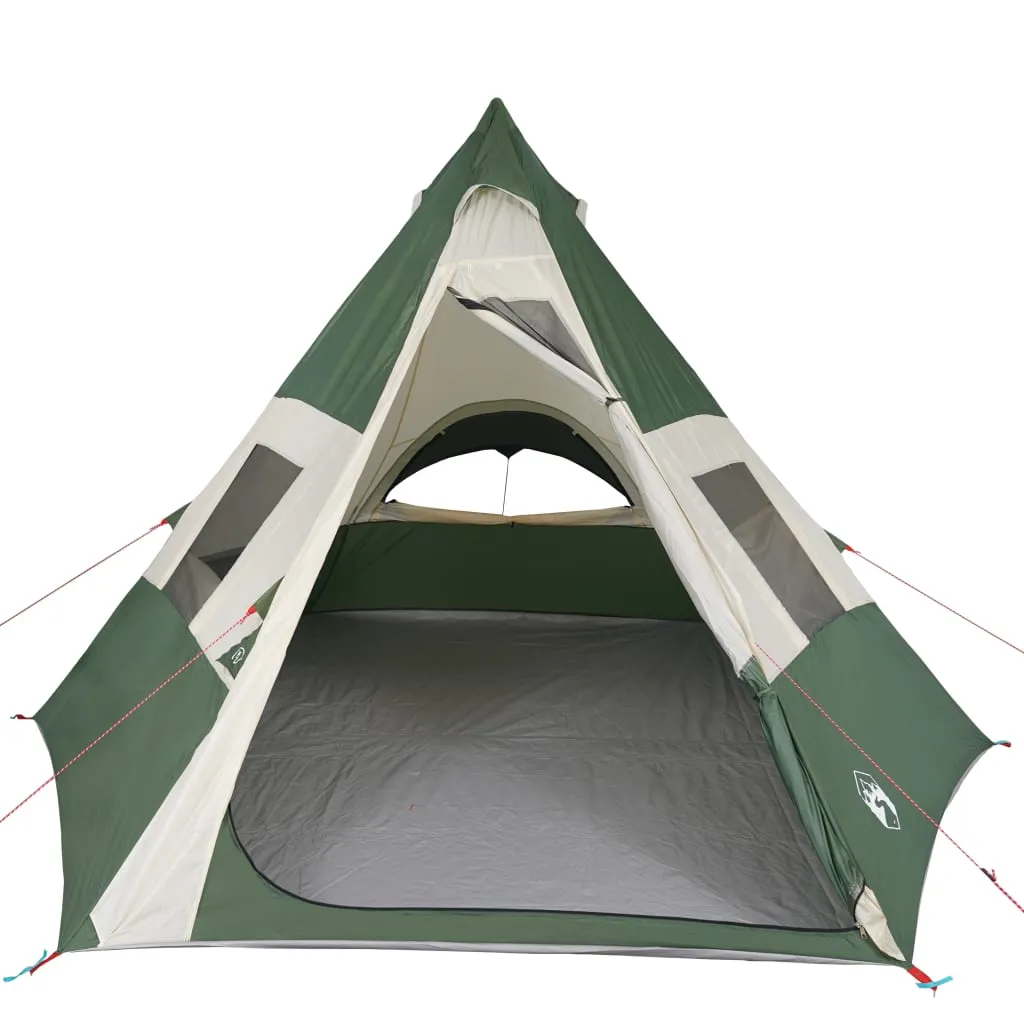 vidaXL Camping Tent Tipi 7-Person Green Waterproof