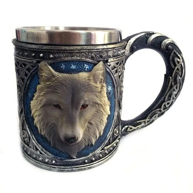 Viking 3D Wolf Mug