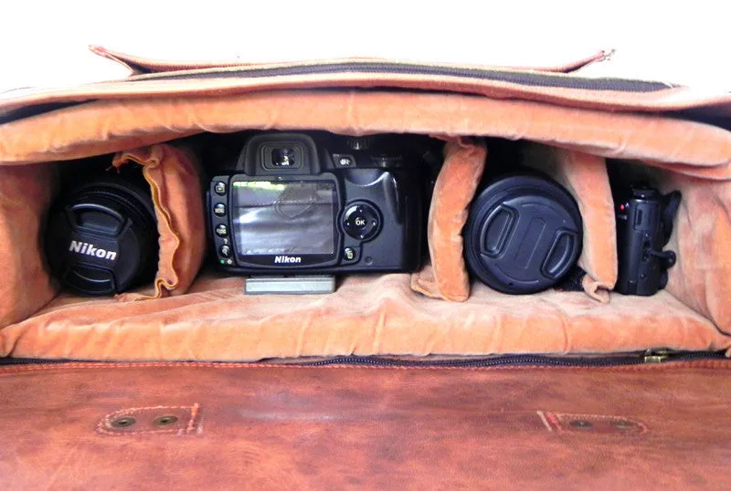 Vintage Leather Camera Bag