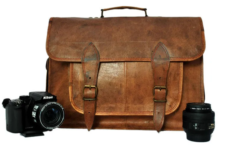 Vintage Leather Camera Bag