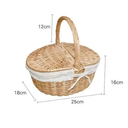 Wicker picnic basket and camping