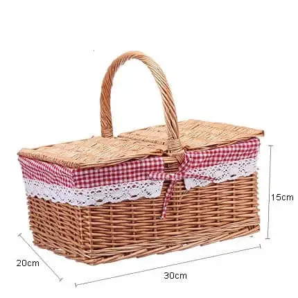 Wicker picnic basket and camping